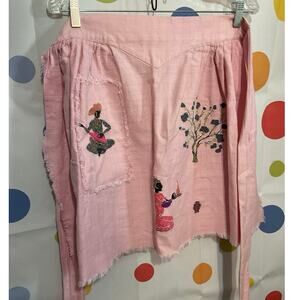 Vintage Sue-Sets New York Retro Style Apron Appliqués Front